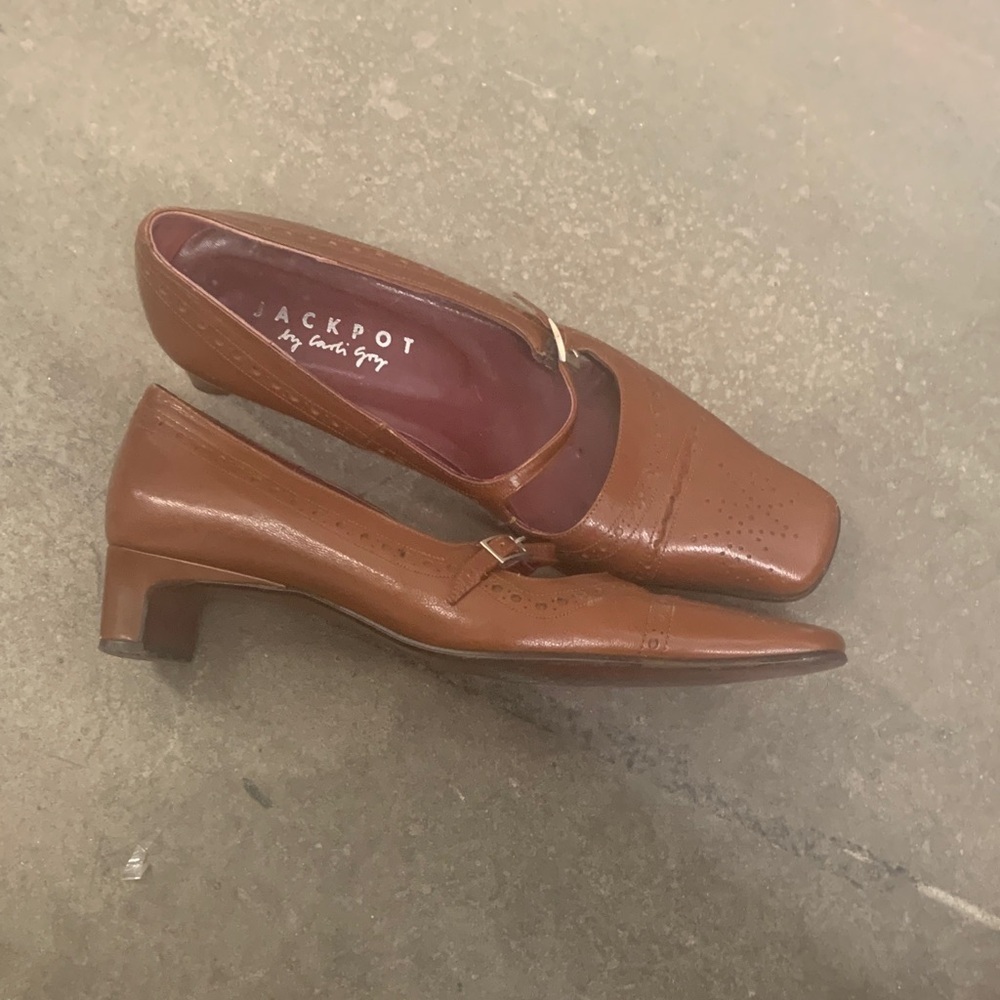 Vintage Jackpot genuine leather‎ Mary Janes with buckle
